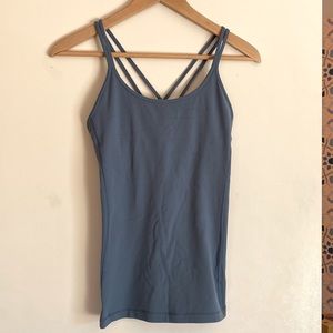 Lululemon Free to Be Tank Nulu Size 6 Slate Blue